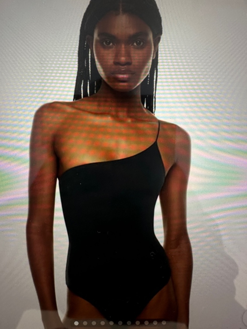 Aritzia Black One-Shoulder Bodysuit